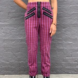 Rockstar Striped Pants with zipper detailing!